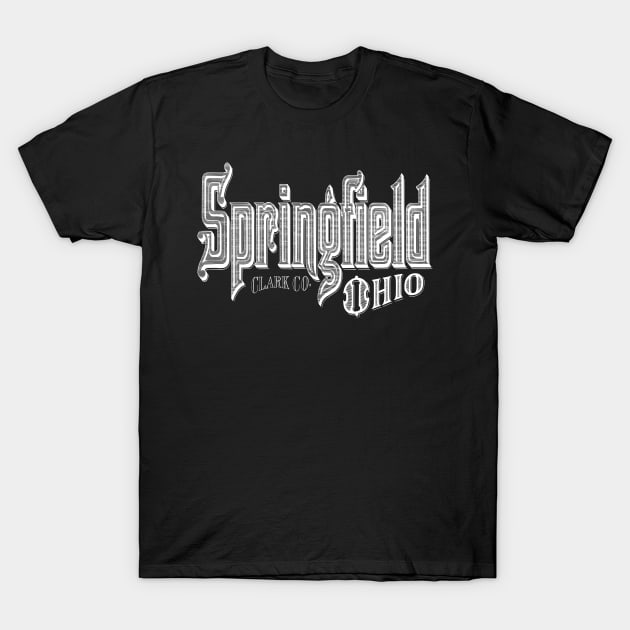 Vintage Springfield, OH T-Shirt by DonDota